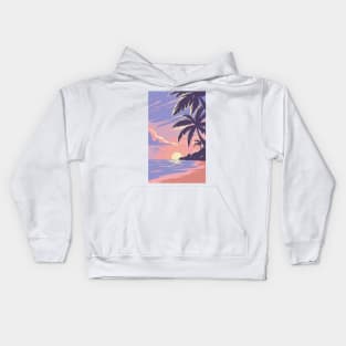 Sunset at the beach Kids Hoodie